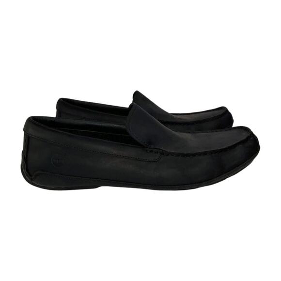 Timberland Black Leather Slip-On Moccasin Size 12 - Picture 1 of 6